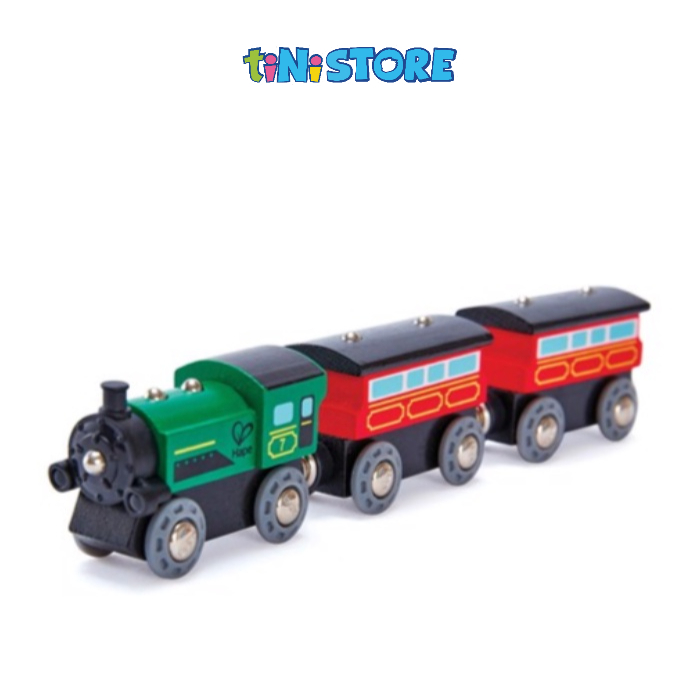 tiNiStore-Đồ chơi đầu xe lửa hơi nước kèm toa nối nam châm HAPE E3719A