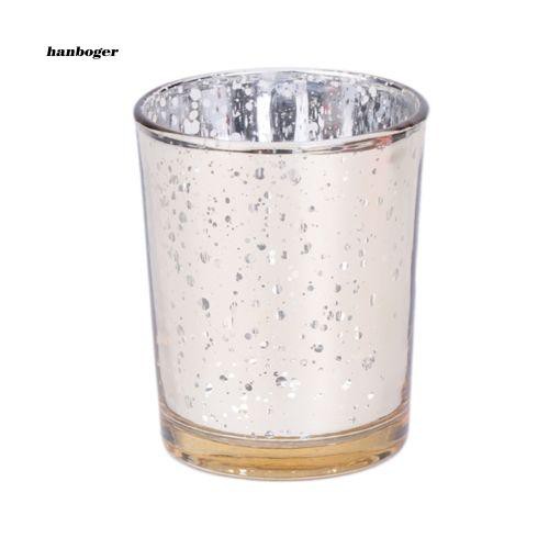 Ly thủy tinh để nến họa tiết khảm trang trí tiệc cưới/ quán bar