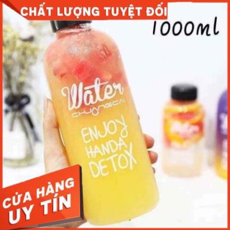 [ Bán Lẻ Giá Sỉ ] Bình Đựng Nước Dextox Kèm Túi Đựng Dung Tích 1L