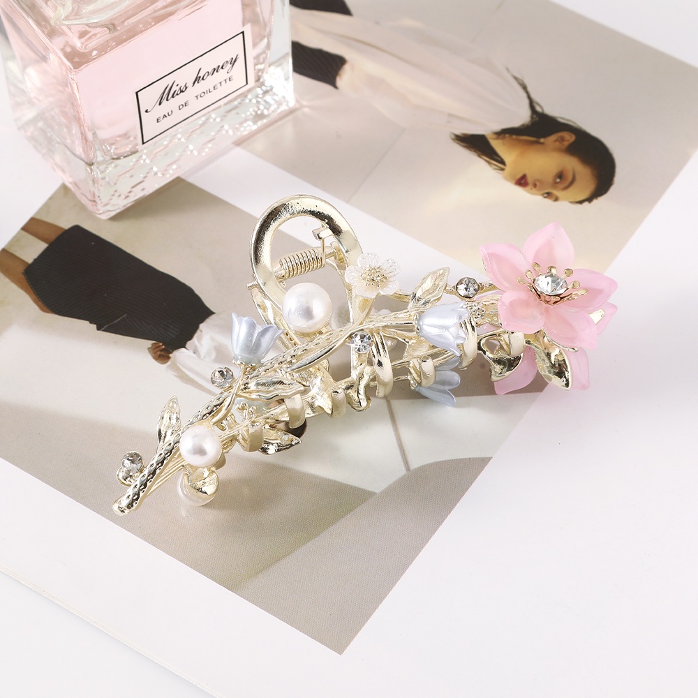 Kẹp tóc HAIMEIKANG đính đá và ngọc trai thời trang Hàn Quốc