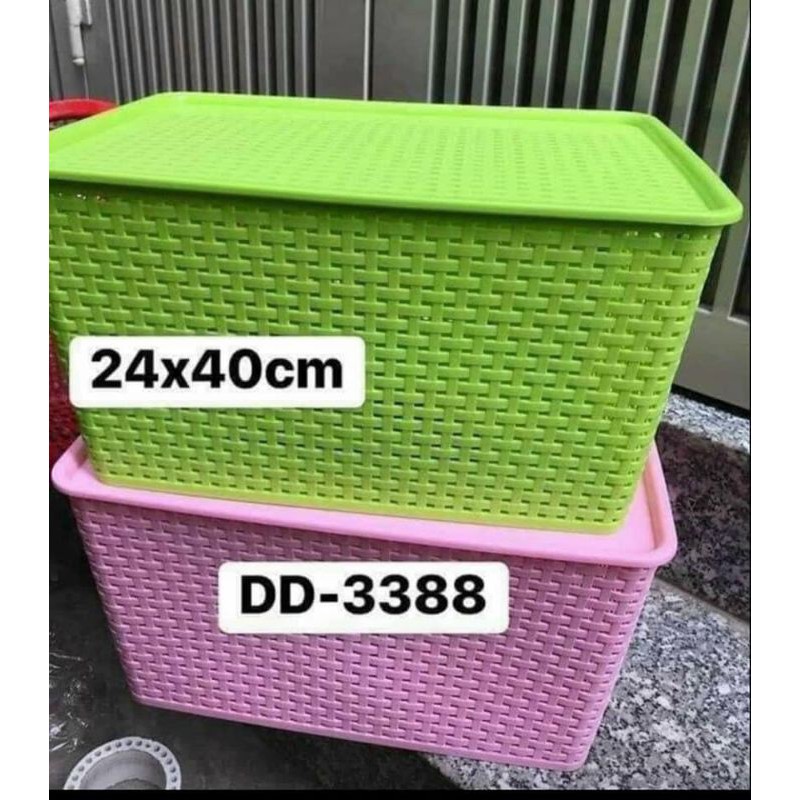 Rổ nhựa đựng đồ có nắp