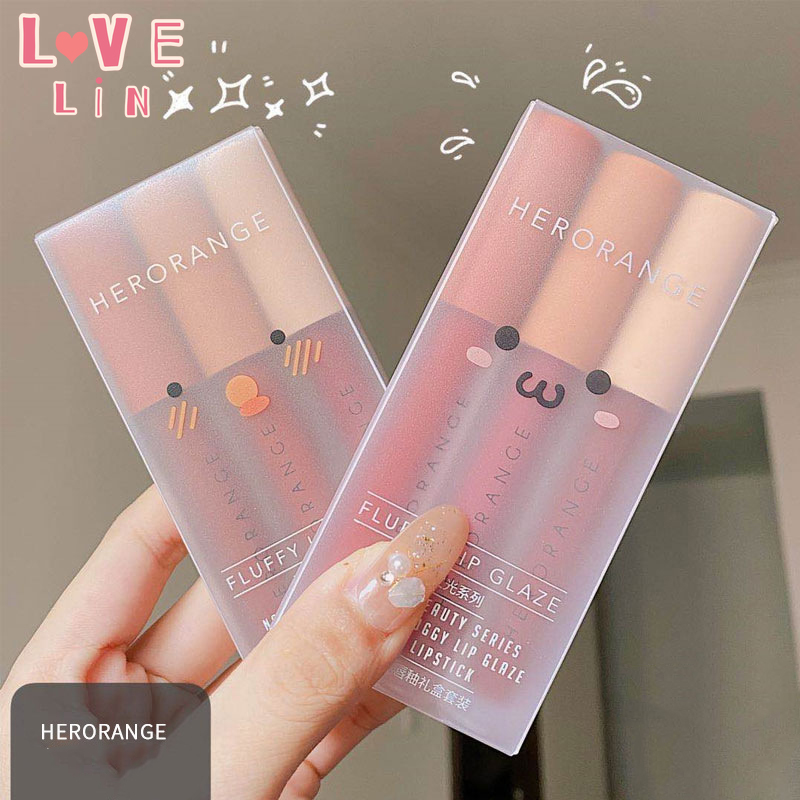 (Hàng Mới Về) Set Son Kem Lì Trang Điểm Xinh Xắn Thương Hiệu Herolin | BigBuy360 - bigbuy360.vn