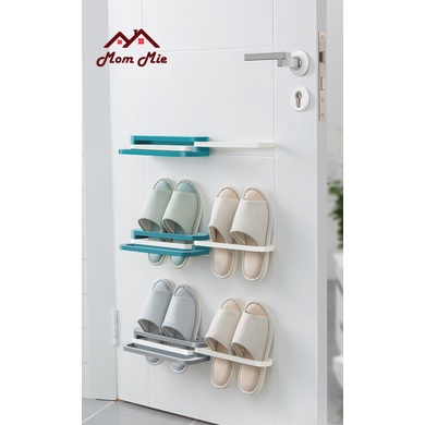 Giá để dép dán tường treo được 3 đôi, phù hợp cho dép nhẹ - K016