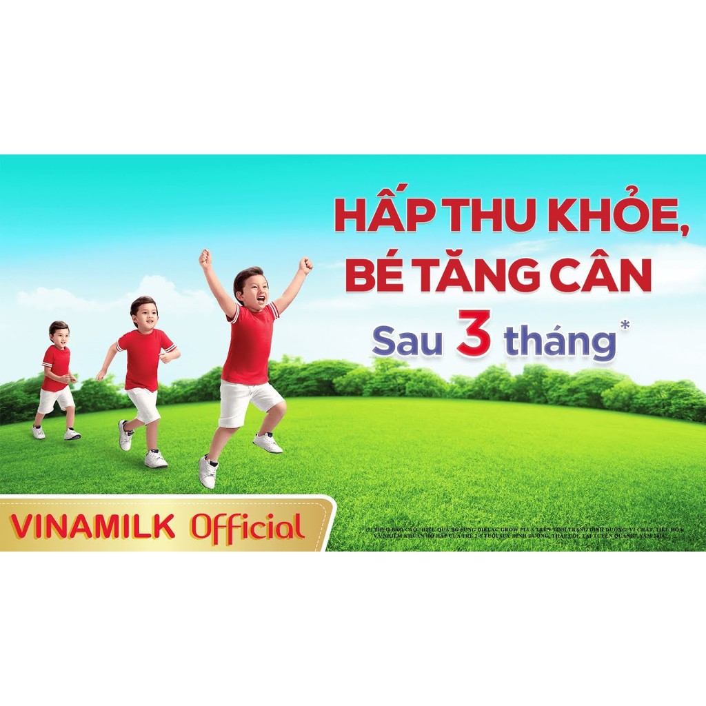 Sữa bột Vinamilk Grow Plus 1+ 2+, tổ yến 900g từ 3 tuổi