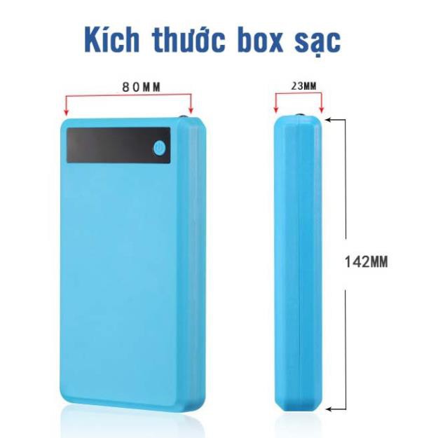 Box sạc dự phòng, box sạc nhanh 6 cell QC 3.0 (chưa pin)