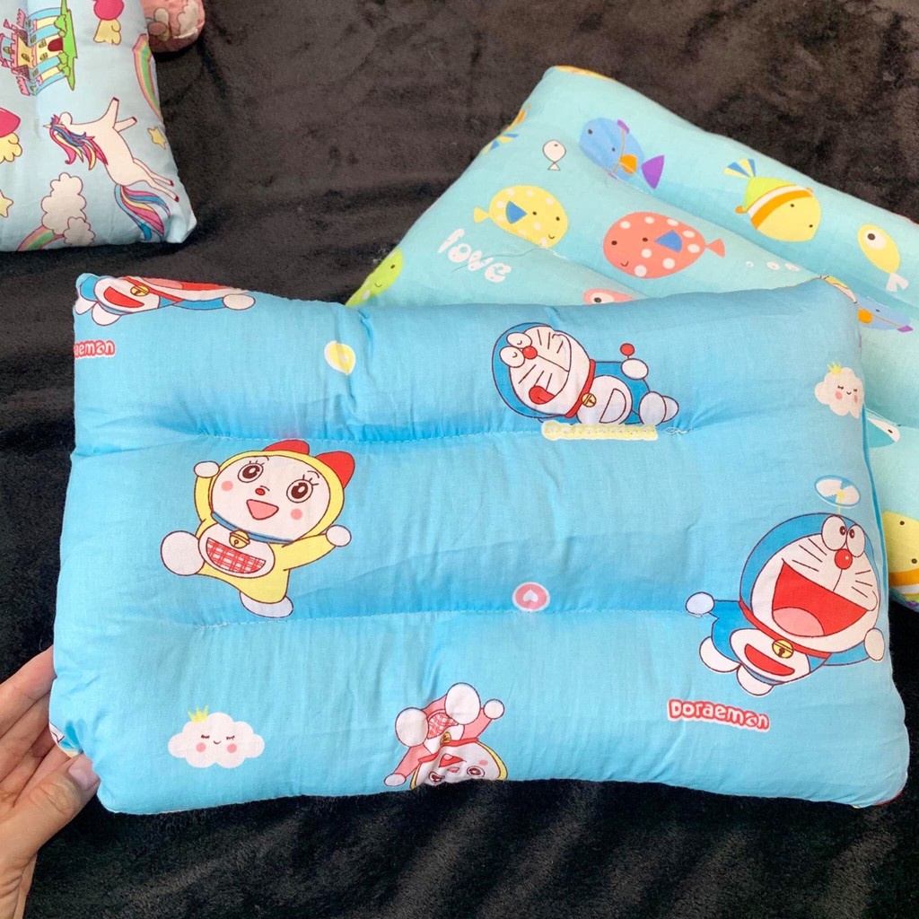 Gối đầu massage cho bé có khóa kéo, gối cho bé ngủ ngon, vỏ gối chất liệu cotton ruột siêu êm ái