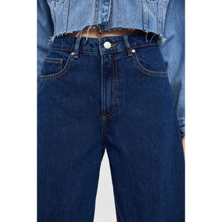 Quần jeans culottes cạp lỡ Zara