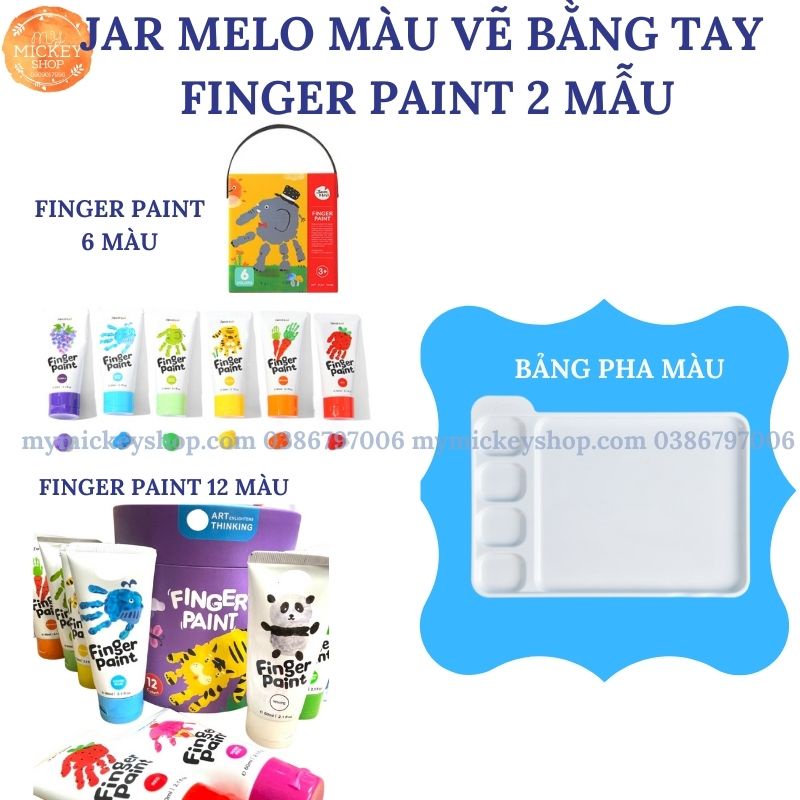 Màu vẽ bằng tay chính hãng Joan miro finger Paint 2 Mẫu loại 6 tuýp và loại 12 tuýp