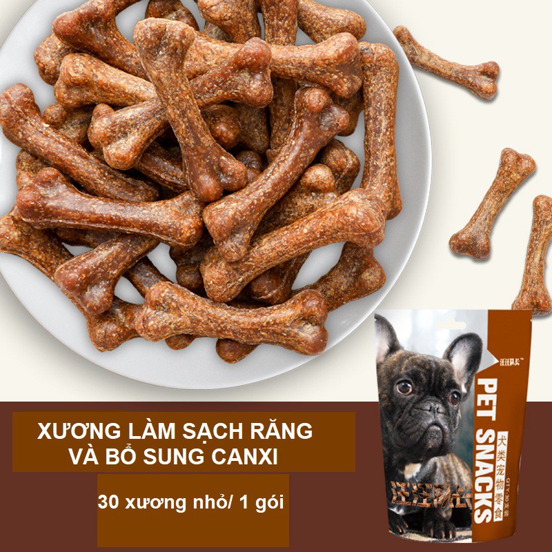 Xương captain cho chó gặm sạch răng, bổ sung canxi gói 30 xương