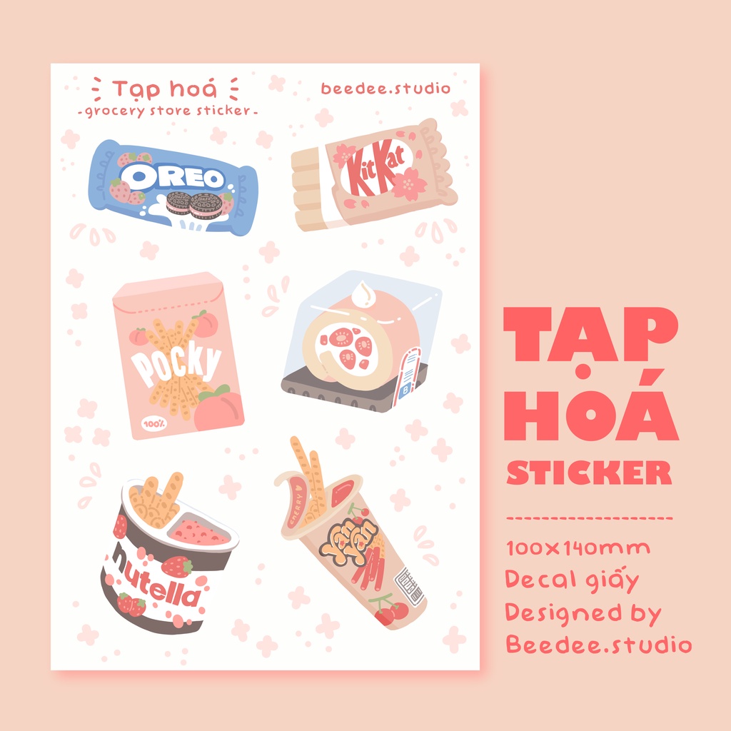 |2| Tấm STICKER DECAL chống nước hình dán dễ thương có thể dán lên kindle | Hàng độc quyền Beedee.studio| - Kindle Hà Nộ