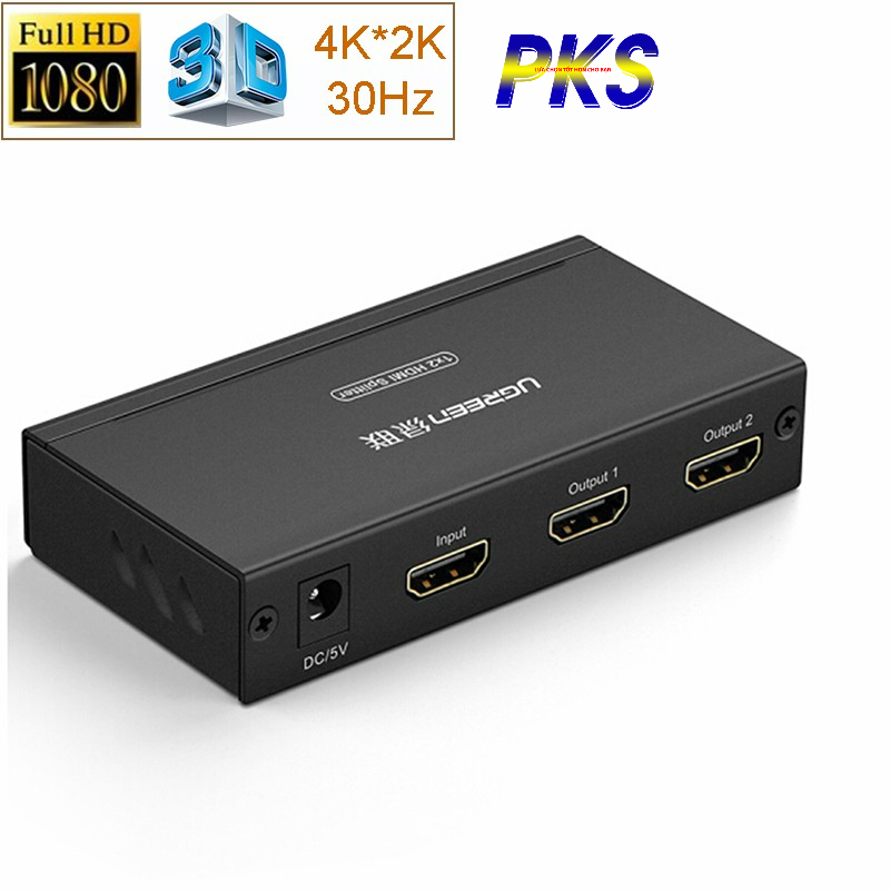 Bộ chia cổng HDMI 1 cổng ra 2 cổng Hỗ trợ full HD UGREEN 40201 - hàng chính hãng