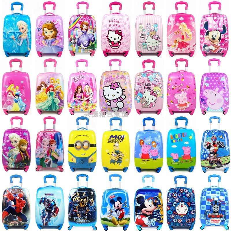 Vali trẻ em, vali kéo cho bé size 18 inch, in 2 mặt cao cấp