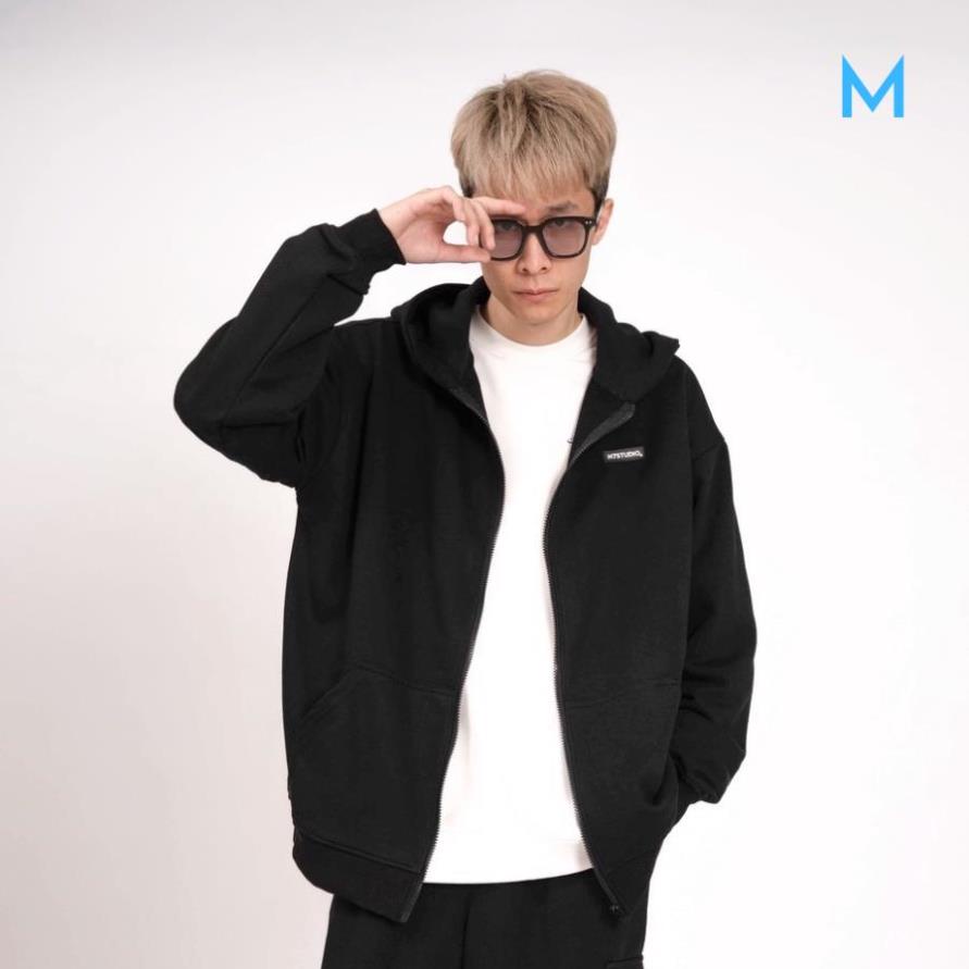 Áo khoác hoodie zip N7 Studio nỉ trơn basic nam nữ form rộng Local Brand 001 A7