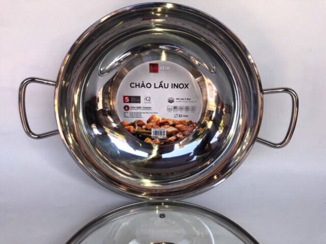 CHẢO LẨU INOX 3 ĐÁY CAO CẤP FIVESTAR