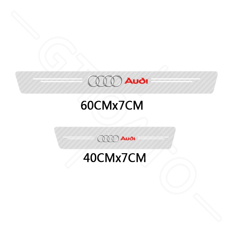 GTIOATO 4 Chiếc Trong Suốt Sợi Carbon Dán Xe Dán Cửa ô Tô DáN ChốNg XưỚC Ô Tô Bảo Vệ Bậc Cửa Xe Hơi Phụ KiệN Xe HơI Cho Audi TT R8 Q5 Q7 RS7 A7 A8 A5 A4 Q8 A6 A3 RS5 Q2 Q3