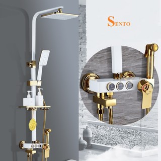 Sen Cây Tắm Đứng Cao Cấp SENTO Chất Liệu Đồng Sơn Tĩnh Điện Phong Cách Châu Âu Bảo Hành 24 Tháng