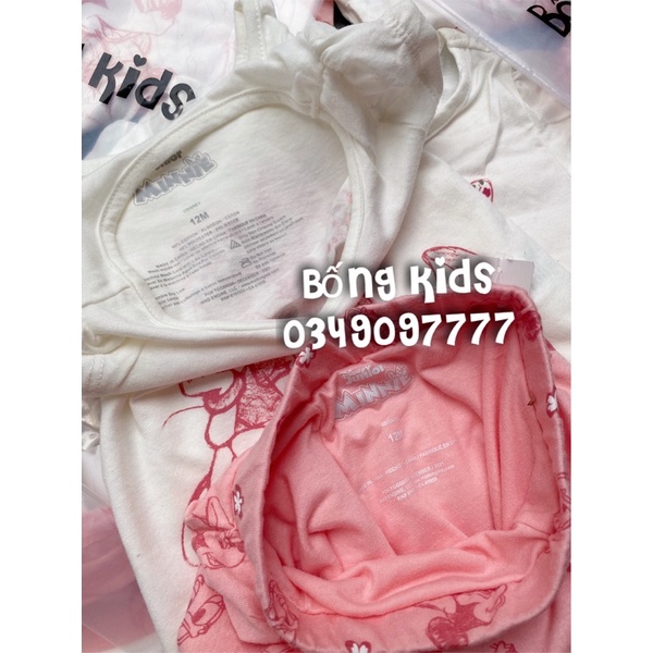 Set Váy Hè Bé Gái Minnie Hồng DN(không quần)