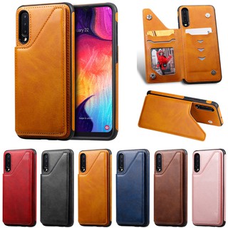 Bao nắp gập trơn màu cho điện thoại Samsung A50/A30S/A50S