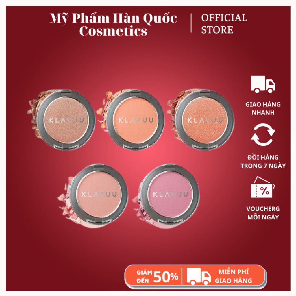 PHẤN MÁ Hồng Ngọc Trai Klavuu Urban Pearlsation Natural Powder Blusher (5.5g)