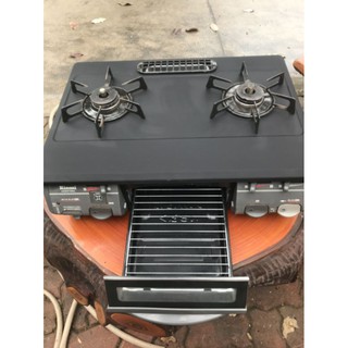 Bếp gas nhật bãi, 2 bếp 1 khay nướng tiện dụng, an toàn