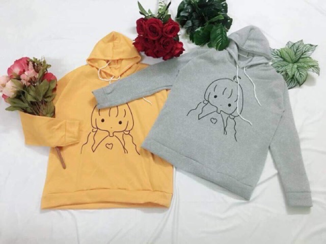 Áo hoodie cô gái buộc tóc hai bên HSU1019