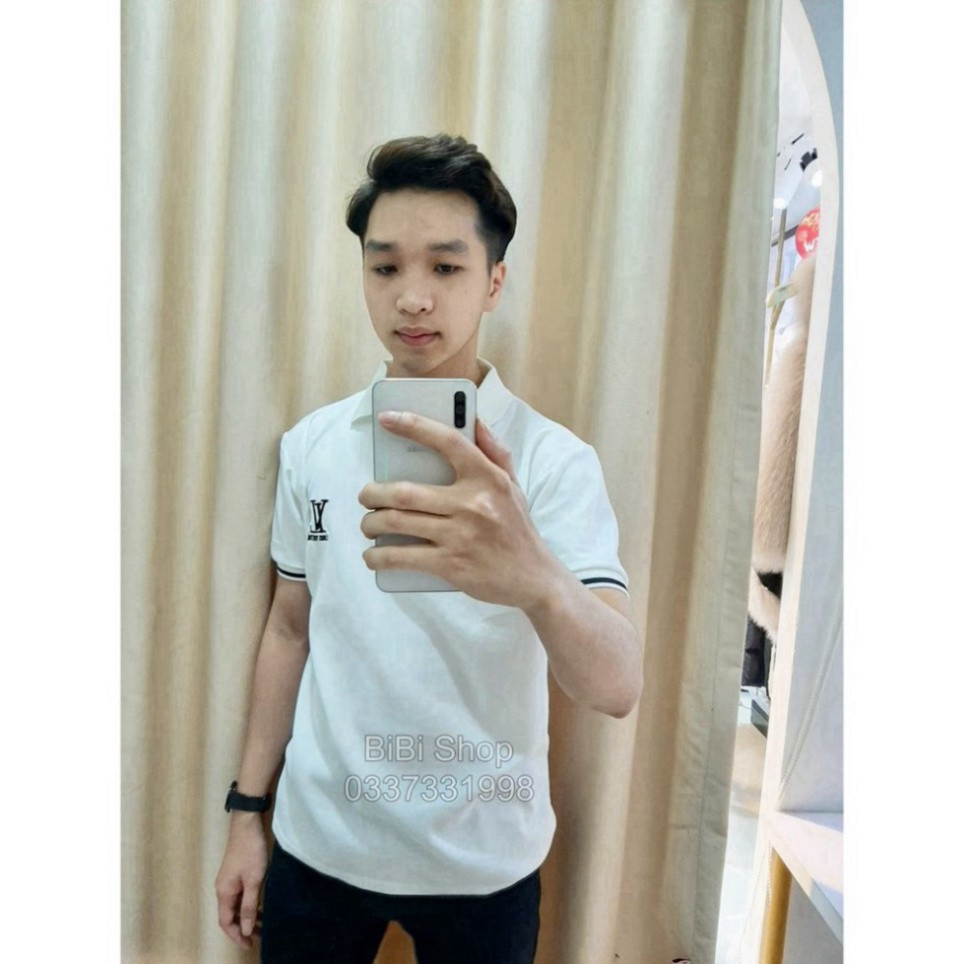 [ẢNH THẬT] Áo Thun Nam Cổ Bẻ, Áo Polo Nam Thêu Logo LV Cao Cấp BB13 | BigBuy360 - bigbuy360.vn