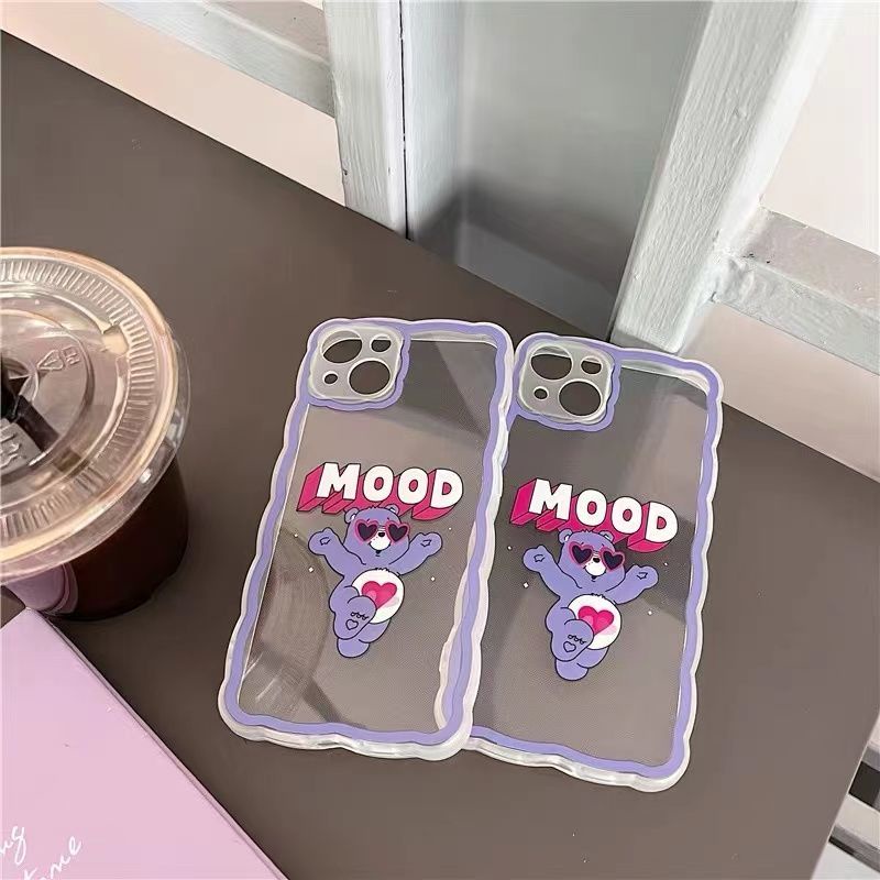 Ốp Điện Thoại TPU Silicon Mềm Trong Suốt Hình Gấu Dễ Thương Cho IPhone 13 12 Mini 11 Pro X XR XS Max SE 2020 6 6S 7 8 Plus