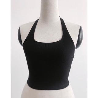 ribbed halter croptop