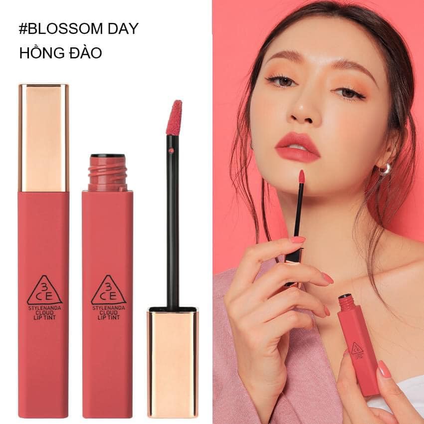 Son kem 3CE Cloud Lip Tint Blossom Day hồng đào xinh yêu