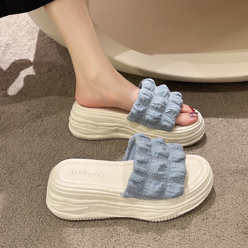 Dép Sandal Đế Xuồng Dày Chống Trượt Phong Cách Mới Dễ Phối Đồ