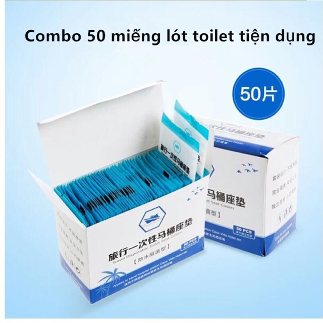 Hộp 50 miếng lót bồn vệ sinh du lịch TB0567