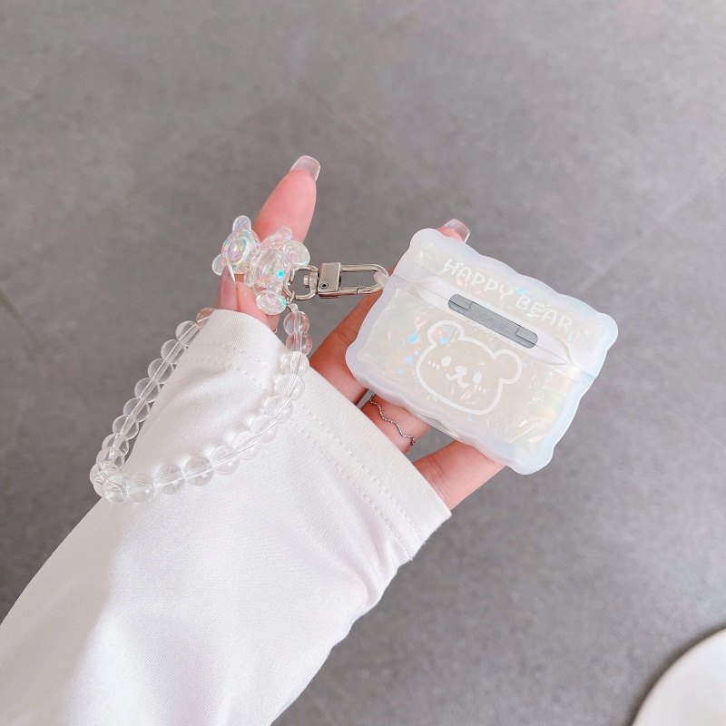 Vỏ Bảo Vệ Hộp Sạc Tai Nghe Apple AirPods 1 2 3 Pro Đính Ngọc Trai Sang Trọng