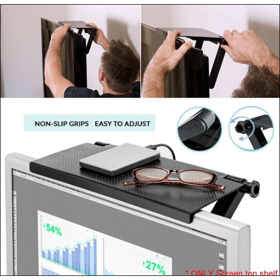 Giá đỡ Kệ màn hình lưu trữ ở trên máy tính, tv tiện dụng dễ lắp đặt