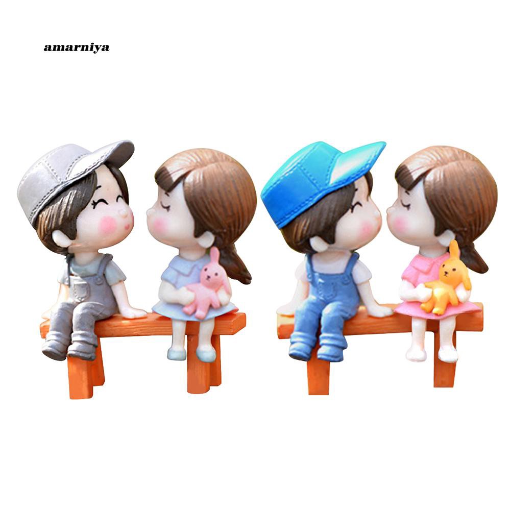 Set tượng cặp đôi Mini dùng trang trí dễ thương DIY
