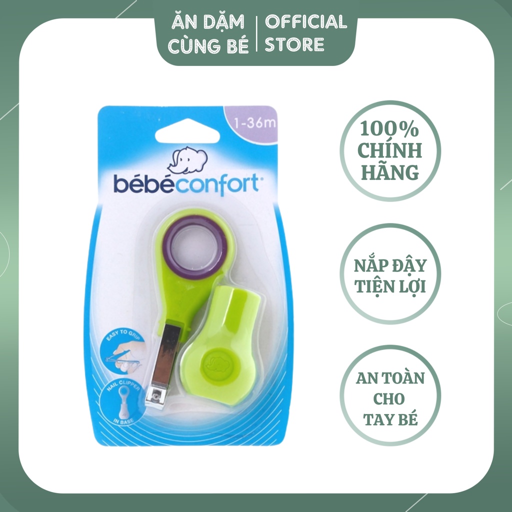 Bấm móng tay an toàn Bebe Confort Pháp có nắp BPA Free cho bé từ sơ sinh chính hãng 86396