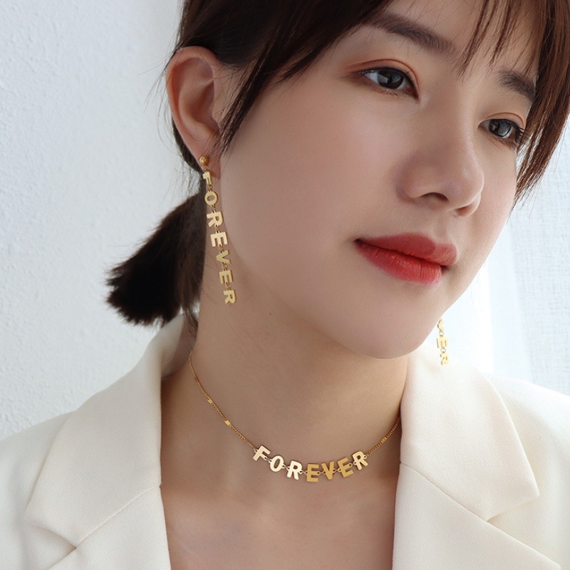 Bông Tai Hoặc Dây Chuyền FOREVER Titan Ko Han Rỉ TT 3971