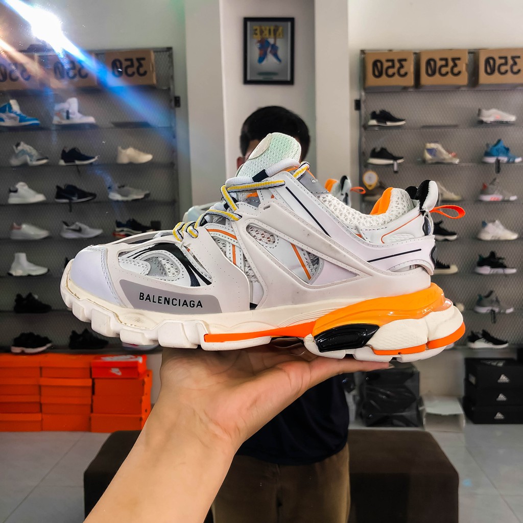 Balenciaga Track Trainer Sneaker 3 0 White Orange YouTube