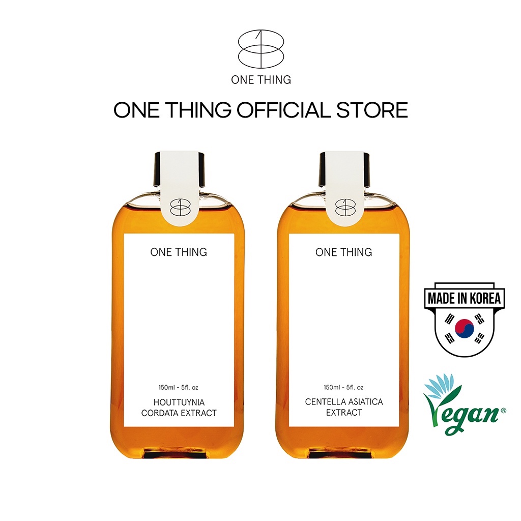 Combo giảm mụn ONE THING Toner chiết xuất Centella 150ml + Toner chiết xuất Houttuynia 150ml