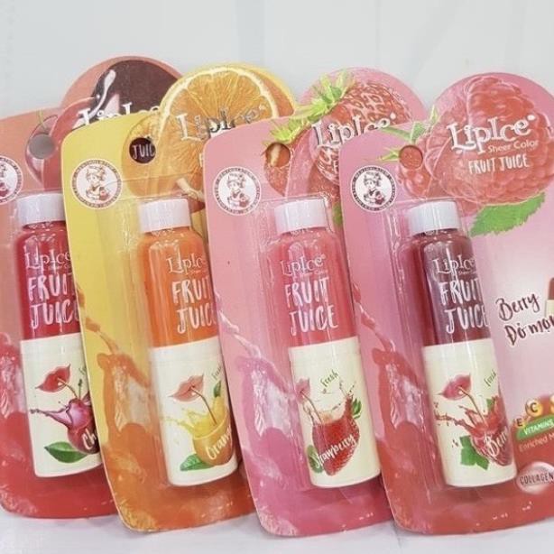 Son dưỡng môi có màu Lipice Sheer Color Fruit Juice 4g hương vị trái cây ngộ nghĩnh