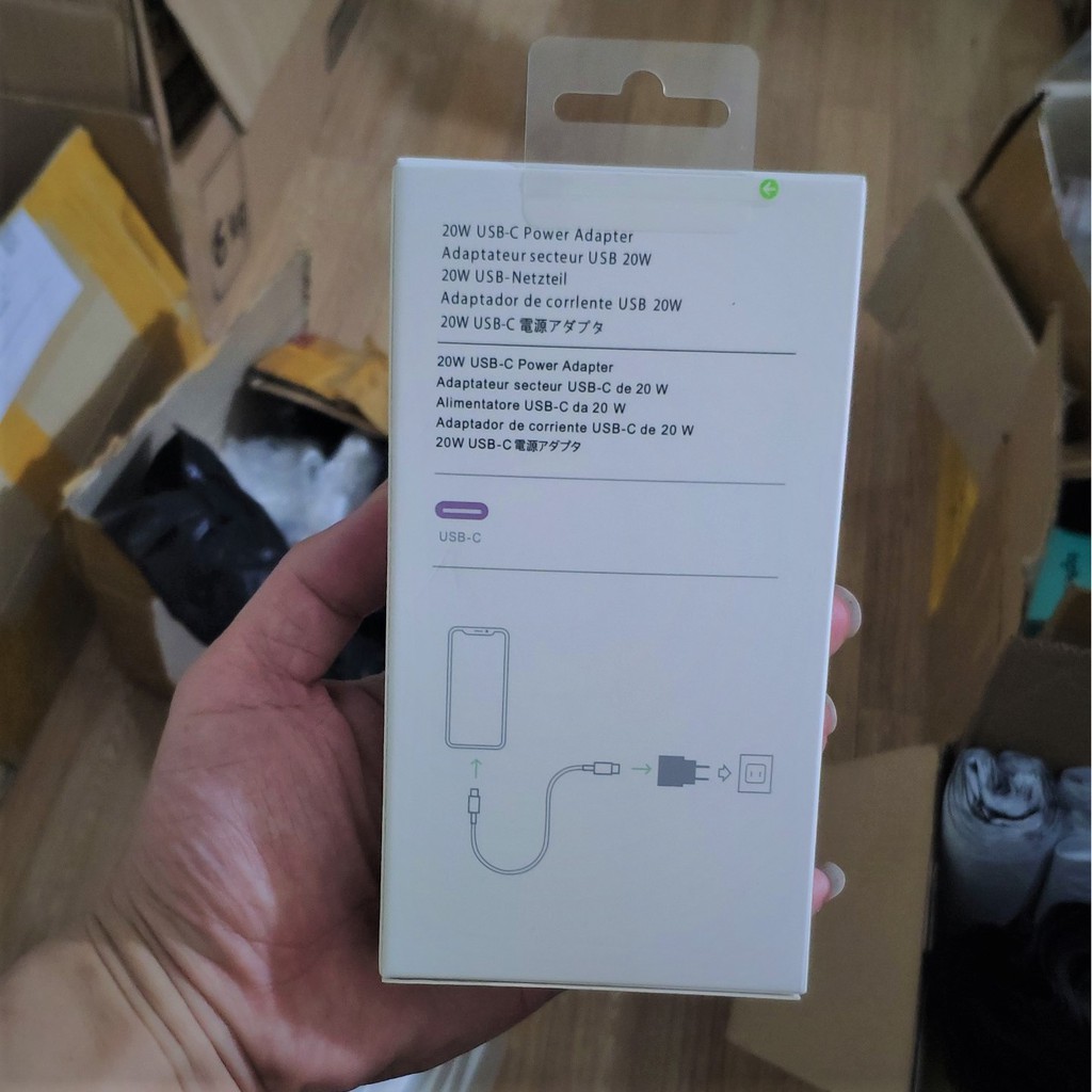 Bộ sạc nhanh 20w iphone loại đẹp, Chuẩn Công nghệ sạc PD bảo hành 12 tháng