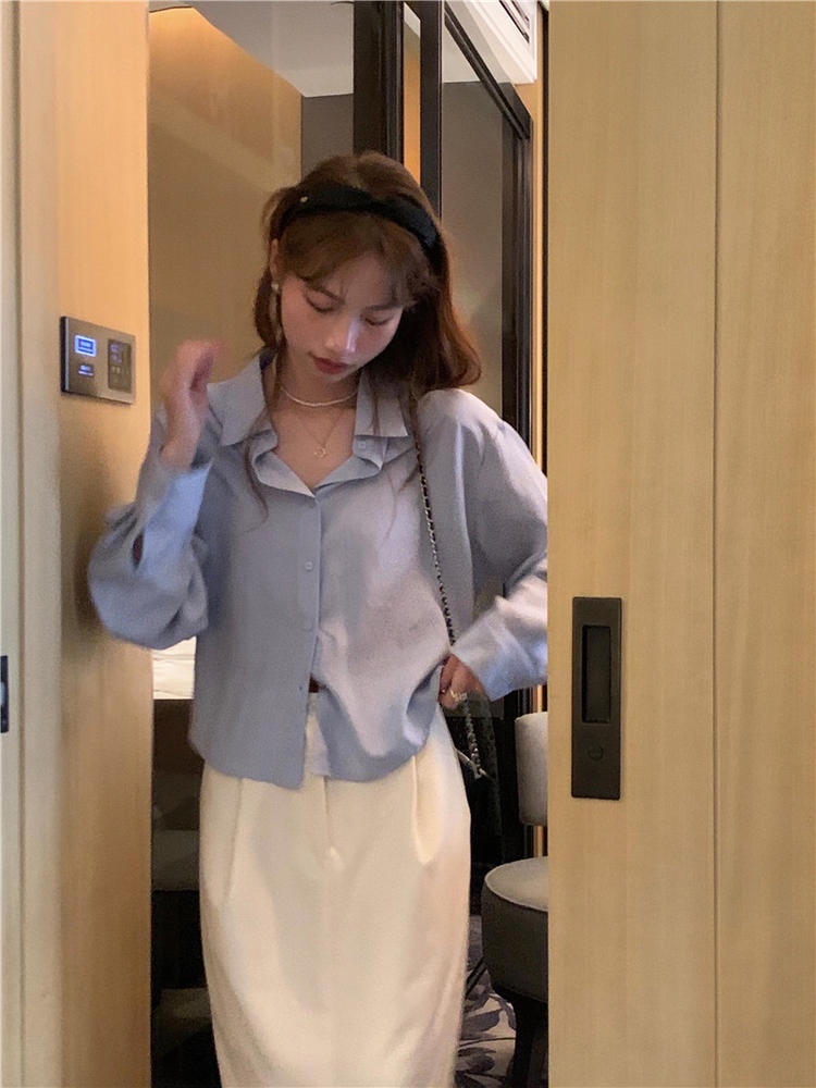 Áo Sơ Mi Nữ Tay Dài Buộc Dây Sau Lưng 50988