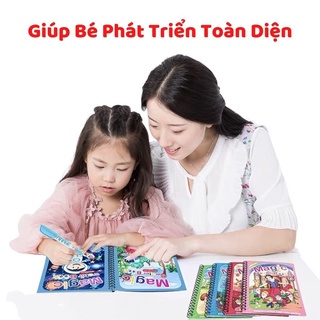 Tranh tô màu nước ma thuật, sách tập tô thần kỳ, magic water book cho bé nhiều chủ đề Doli Kids