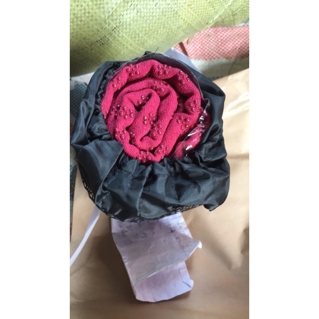 Khăn trải thảm Yoga Cao su non siêu thấm hút - Tặng túi lưới