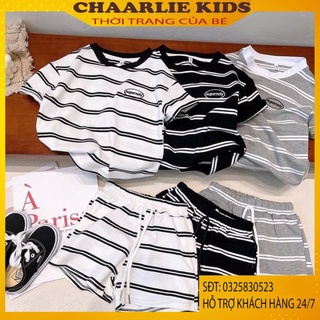 Quần Áo Cho Bé Bộ Cộc Tay Quần Ngố Chất Vải Cotton Cho Bé Trai Bé Gái Từ 6Kg Đến 32Kg Thời Trang Trẻ Em Chaarlie Kids
