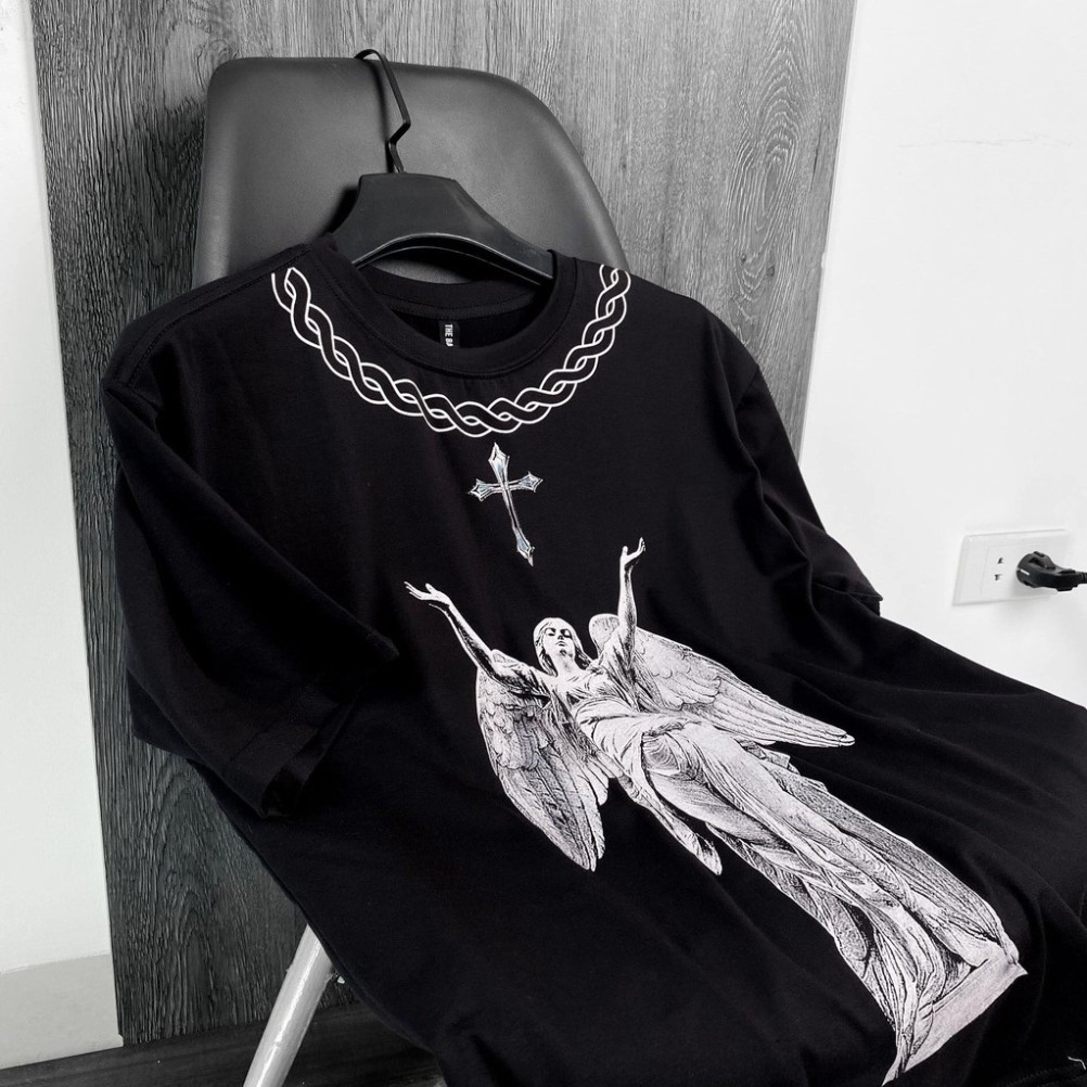 HÀNG CAO CẤP Áo thun nam nữ [ áo phông ] phong cách Unisex với hình in thiên thần siêu nét, chất vải thoáng mát M3