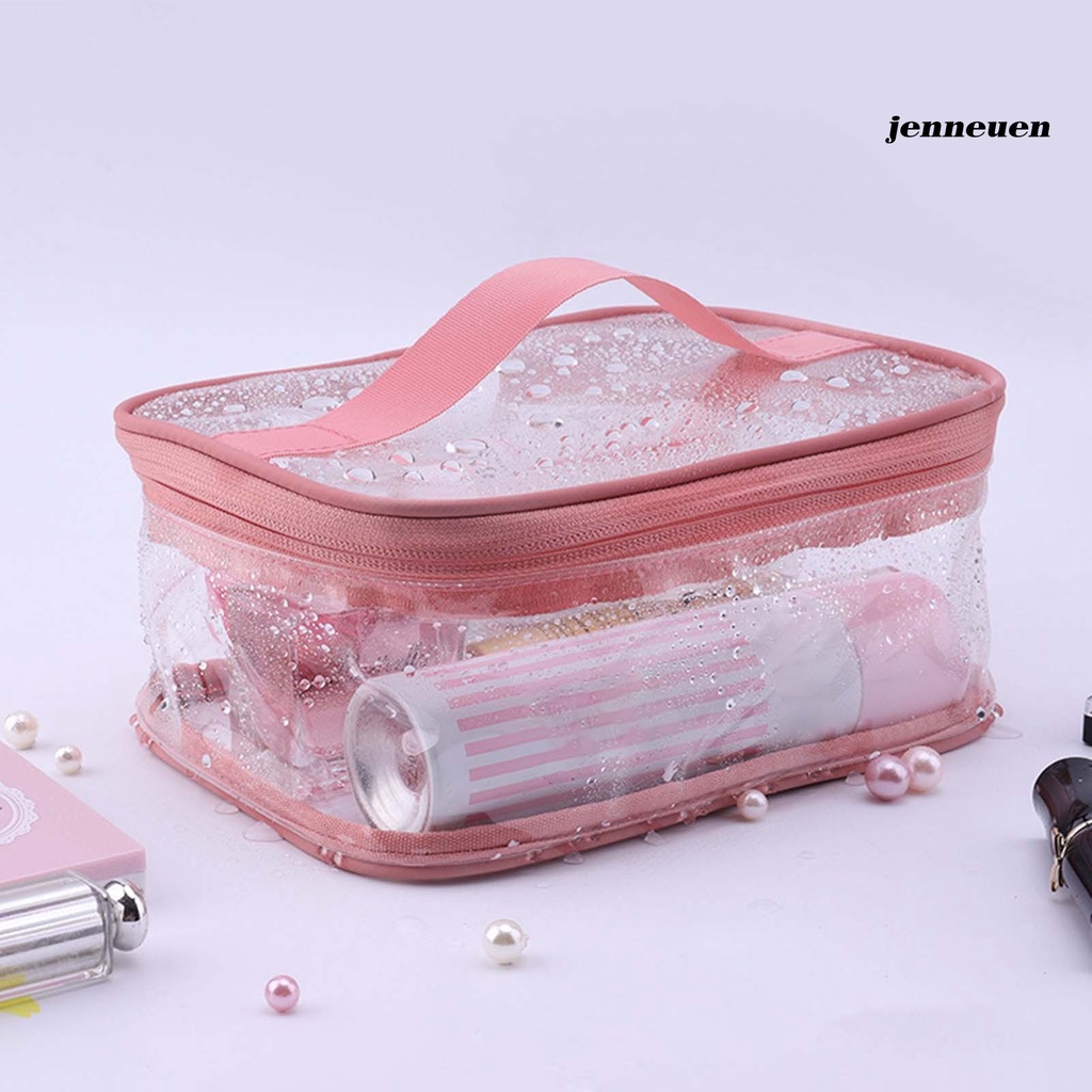 Je- Túi Đựng Đồ Dùng Cá Nhân Trong Suốt Chống Thấm Nước Có Khóa Kéo Dùng Khi Đi Du Lịch