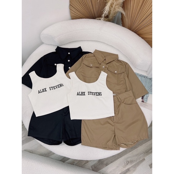 SÉT KAKI 3 MÓN ÁO IN