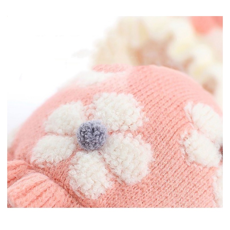 Mũ len cho sơ sinh gái trai trùm đầu hình hoa dễ thương phù hợp trẻ em 5 đến 18 tháng tuổi - ML28