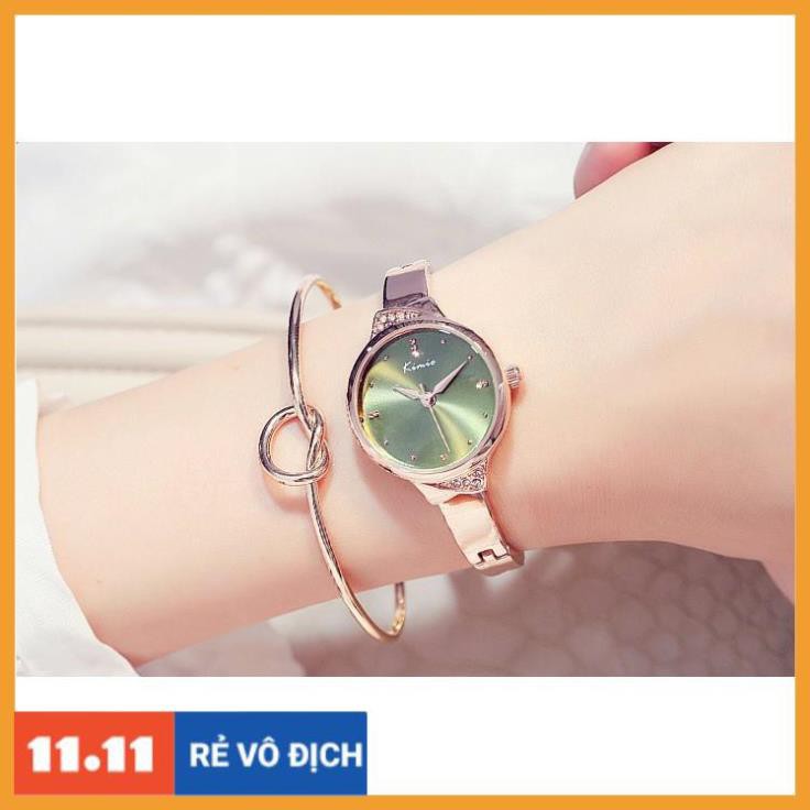 [Hàng chính hãng] Đồng hồ nữ Kimio 6280 hàng chính hãng dây kim loại dạng lắc siêu Xinh