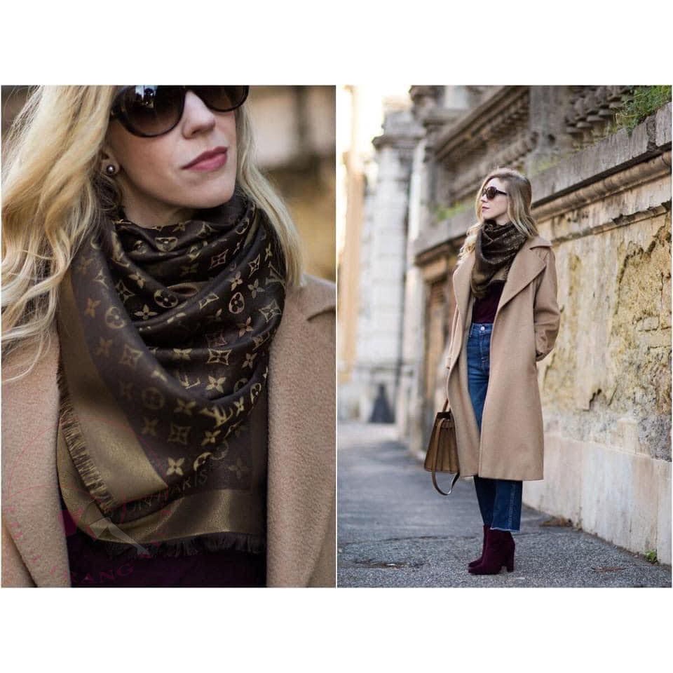 Khăn Choàng Đũi Lv Vuông 1.4m Mướt Mịn Và Sang Trọng Mẫu 7